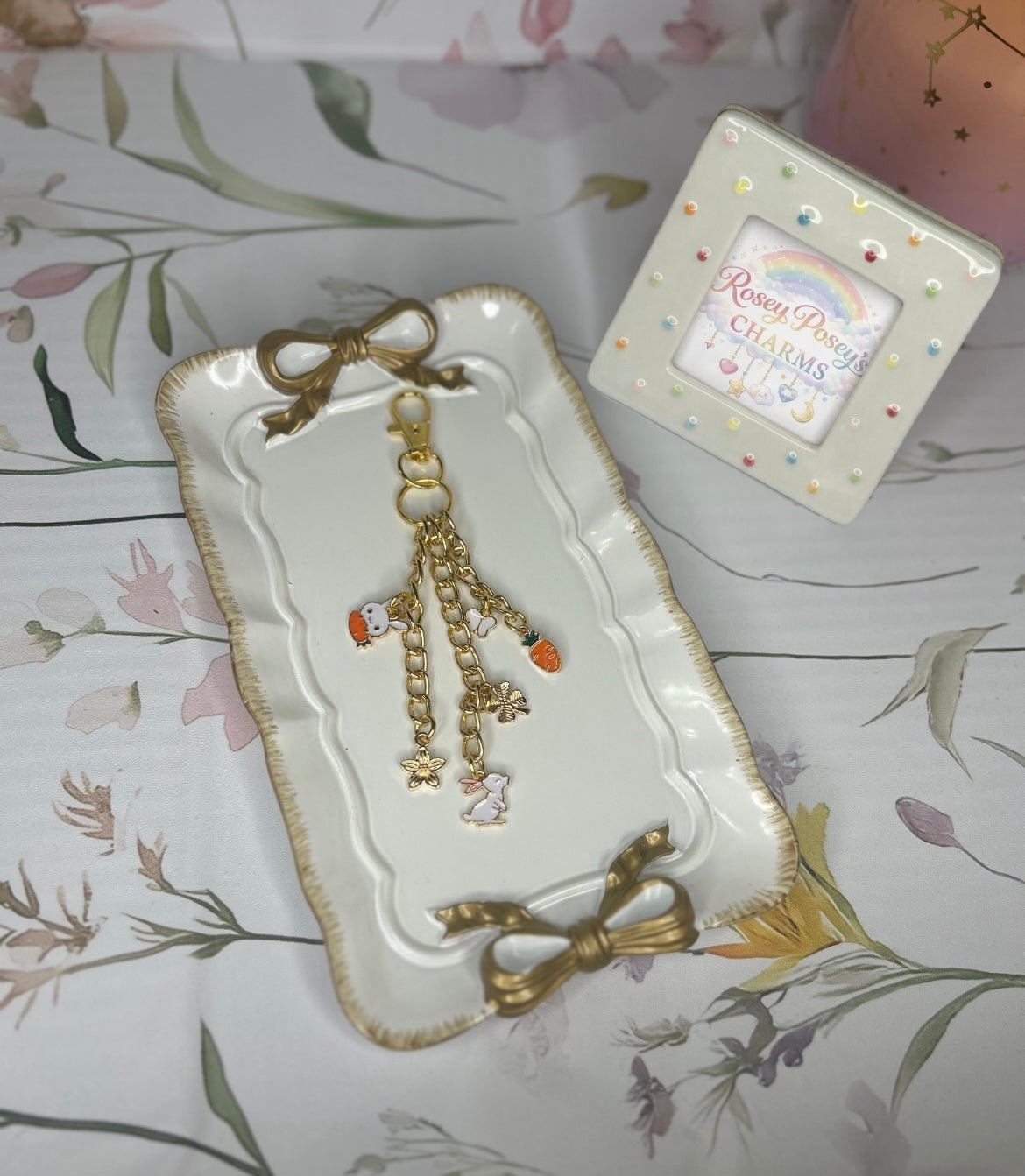 Spring Bunny Bag Charm