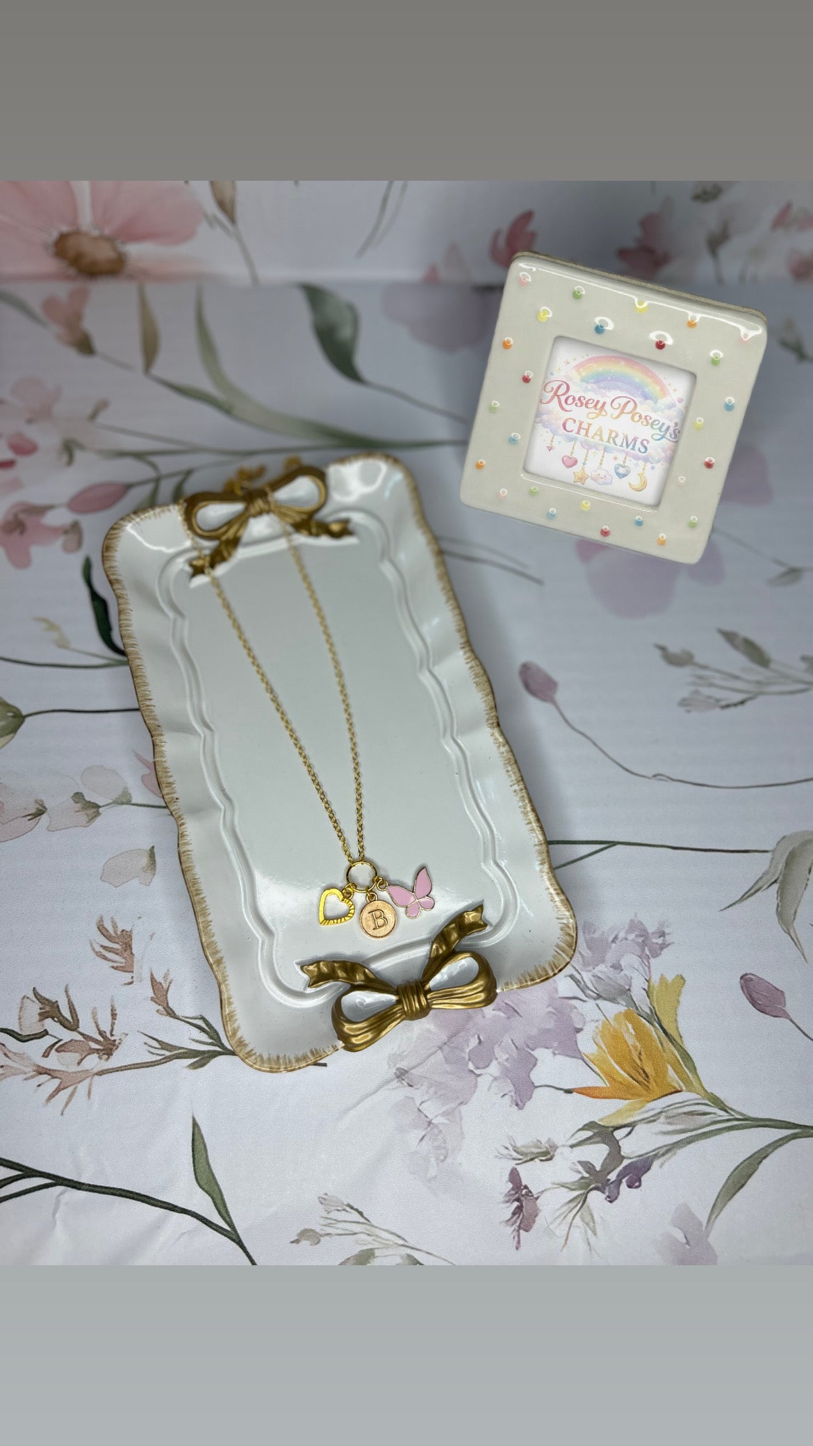 Flutter Heart Charm Necklace
