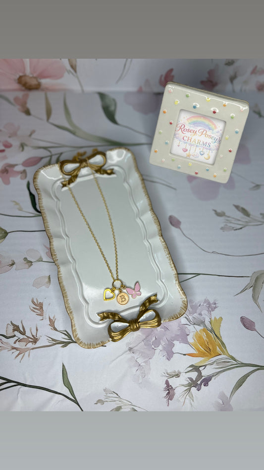 Flutter Heart Charm Necklace