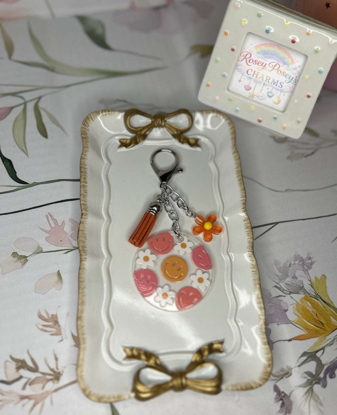 Retro Smile Keychain